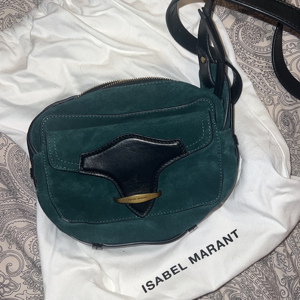 Isabel Marant Green and Black Crossbody Bag